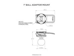 Quad Lock 1" Kugel Adapter RAM Motorradhalterung