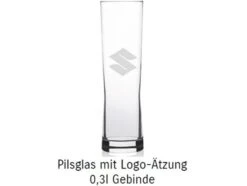 Pilsglas SUZUKI Mit Logo Prägung